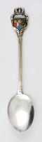 Ezüst(Ag) "Lichtenstein" díszkanál zománcozott díszítéssel, jelzett, h: 10,5 cm, bruttó: 8,8 g