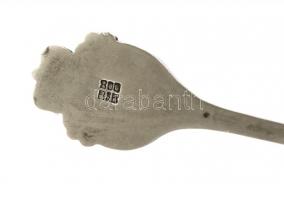 Ezüst(Ag) "Lichtenstein" díszkanál zománcozott díszítéssel, jelzett, h: 10,5 cm, bruttó: 8...