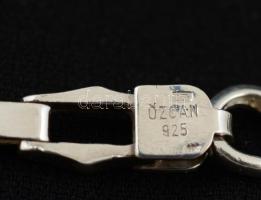 Ezüst(Ag) masszív szögletes szemű nyaklánc, jelzett, h: 46 cm, nettó: 29,3 g