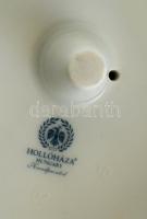 Hollóházi esernyős hölgy, kézzel festett, jelzett, hibátlan, m:41 cm