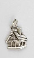 Ezüst(Ag) házikó függő, jelzett, 1,3x2 cm, nettó: 1,9 g