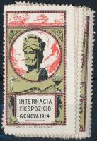 1914 Genova 9 db levélzáró bélyeg
