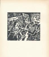 Frans Masereel (1889-1972): Káoszünnep. Fametszet, papír, jelzett a metszeten, 11×13 cm