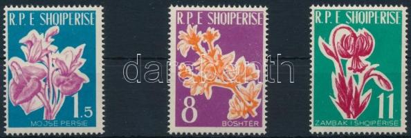 Virág sor (záróértéken betapadás), Flower set (closing stamp hinged)