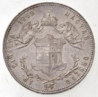 1869GYF 1Ft Ag "Ferenc József / Angyalos címer" Gyulafehérvár (12,3g) T:1-,2 kis ph.,kis ü...