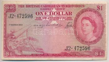 Brit Karibi Területek 1954. 1$ T:III British Caribbean Territories 1954. 1 Dollar C:F Krause 7.b