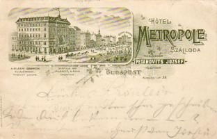 Bp. Hotel Metropole 1900 Litho (Rb)