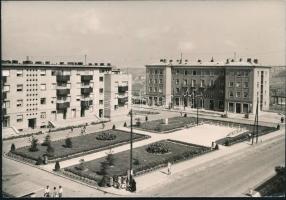 cca 1960-1970 Dunaújvárosi (Sztálinváros) köztér fotója, 10x15 cm.