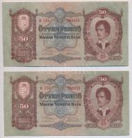 1932. 50P (2x) T:II-,III szép papír  Adamo P14