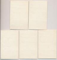 Budapest DN Magyar Nemzeti Bank "Zsákbetétjegy" 25 Ft-ról (5x) sorszámkövetők