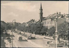 cca 1960 Sopron, Várkerület a Mária oszloppal, 10x15 cm.