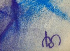 Imo jelzéssel: Ülő férfi. Pasztell, papír, üvegezett keretben, 42×28 cm