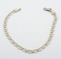 Ezüst(Ag) karkötő, jelzett, h: 19 cm, nettó: 3,4 g