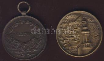 1916. IV.Károly Br hadiérem "Fortitudini" T:2 + modern Br "Sopron" T:2