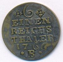 Német Államok / Poroszország 1766B 1/6 Tallér Ag "II. Frigyes" (5,27g/0.5210) T:3
German ...