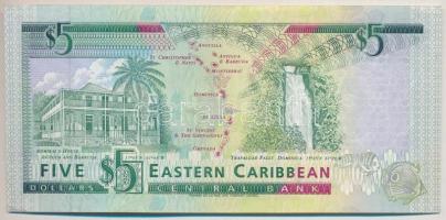 Kelet-Karibi Államok 2000. 5$ T:I
Eastern Caribbean States 2000. 5 Dollars C:UNC