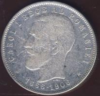 Románia 1906. 5L Ag "Jubileum" T:3/4 k