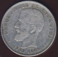Románia 1906. 5L Ag "Jubileum" T:3/4 k