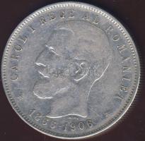 Románia 1906. 5L Ag "Jubileum" T:3/4 k