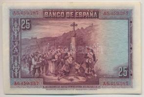 Spanyolország 1928. 25P "A" sorozat T:III szép papír
Spain 1928. 25 Pesetas "A"...