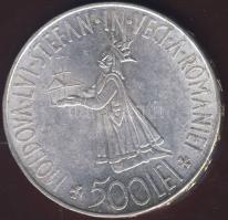 Románia 1941. 500L Ag "Besszarábia" T:2