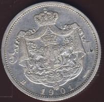 Románia 1901. 5L Ag T:3 pici ph. R!