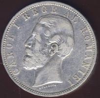 Románia 1883. 5L Ag T:3 kis ph