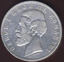 Románia 1883. 5L Ag T:3 kis ph