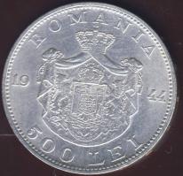 Románia 1944. 500L Ag T:2-