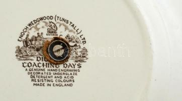 Enoch wedgwood emeletes kínáló, levonó képes, jelzett, hibátlan, d:24,5 cm, m:25 cm