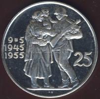 Csehszlovákia 1955. 25K Ag "Felszabadulás" T:PP Csak 5000db!