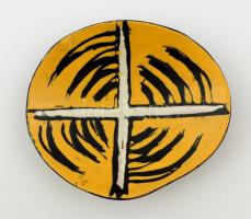 Gorka Lívia (1925-2011): Tigristál, mázas kerámia, jelzett, apró lepattanásokkal, 19×16,5 cm