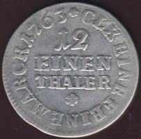 Német Államok/Szászország 1763 JFoF 1/12 Thaler Ag T:3