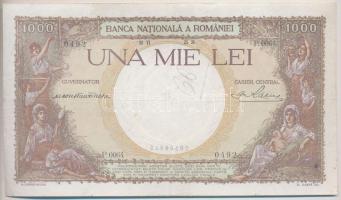 Románia 1936. 1000L T:III Romania 1936. 1000 Lei C:F