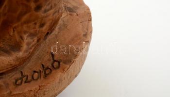 id. Szabó István (1903-1992): Vájár, terrakotta szobor, jelzett, m: 37,5 cm