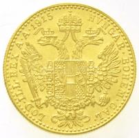 Ausztria 1915. Dukát Au "Ferenc József" utánveret (3,51g/0.986) T:1-
Austria 1915. 1 Duca...
