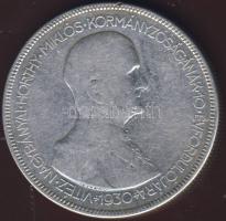 1930. 5P Ag "Horthy jobbra" T:3