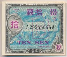 Japán / Szövetséges megszállás 1945. 10s T:I- Japan / Allied occupation 1945. 10 Sen C:AU