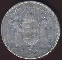 1930. 5P Ag "Horthy jobbra" T:3