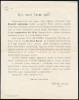 1902 Kossuth Lajos születésének századik évfordulója alkalmából rendezett ünnepségkre invitáló nyomtatvány, Budapesti Kávés-Ipartársulat, Buschmann F.-ny.