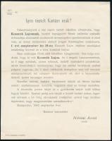 1902 Kossuth Lajos  születésének századik évfordulója alkalmából rendezett ünnepségkre invitáló nyomtatvány, Budapesti Kávés-Ipartársulat, Buschmann F.-ny.