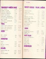 cca 1960 Abbazia étterem étlap, 24x10 cm