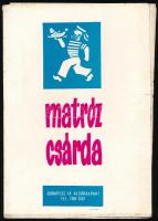 1976 Matróz Csárda étlap, Bp. Alsórakpart, 23x16 cm.