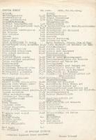 1980 Fortuna Söröző étlap, 21x29 cm