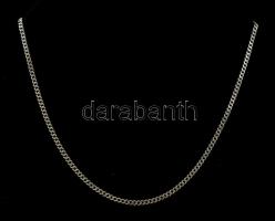 Ezüst(Ag) lapos, pancer nyaklánc, jelzett, h: 50 cm, nettó: 9,6 g