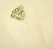 Gránit fajansz gyógyszeres tégely Chinoin benyomott jelzéssel d: 13 cm m: 12 cm Alján minimális lepa...