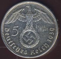 Német 3. Birodalom 1939A 5M Ag nagy h.k.-tel T:2/3