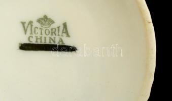 XX. sz. eleje: Hévíz gyógyfürdő porcelán emlékbögre festett képpel. Victoria porcelán d: 8 cm kis cs...