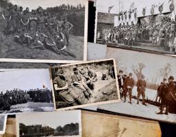 cca 1900-1945 Többségében katonasággal kapcsolatos fotók, díszszemlék, bevonulás, harctér + néhány v...