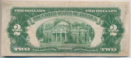 Amerikai Egyesült Államok 1928D 2$ vörös pecséttel T:III
USA 1928D 2 Dollars with red seal C:F